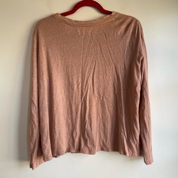 Eileen Fisher Long Sleeve Organic Linen Top Size M - Picture 3 of 5